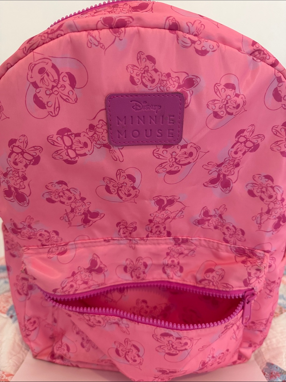 Disney Minnie Mouse Pink Patterned Kids Backpack